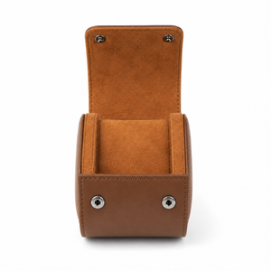 Leather Watch Travel Case — Single Slot