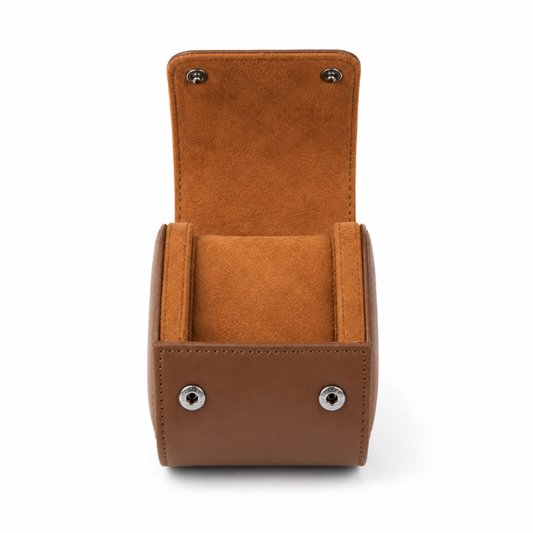 Leather Watch Travel Case — Single Slot