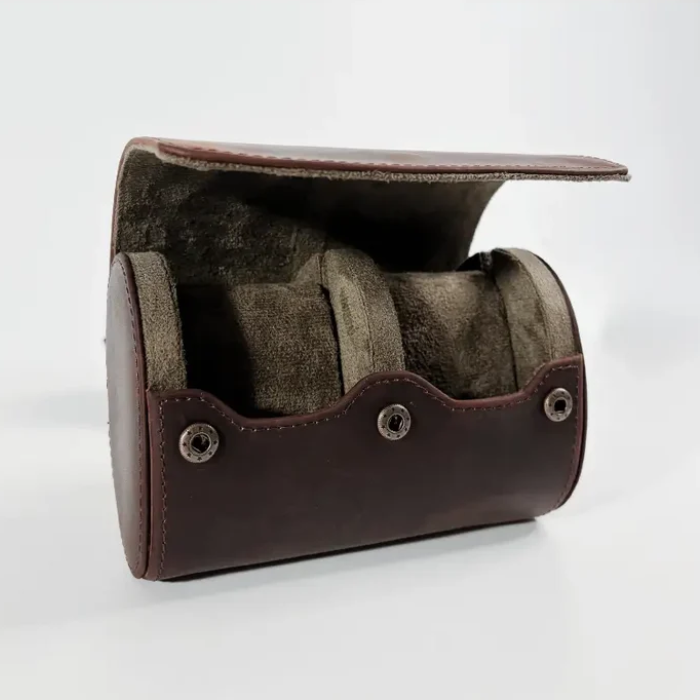 Leather Watch Roll — for 2 Watches