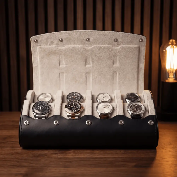 Leather Watch Case — 8 Slots