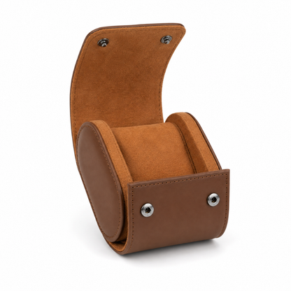 Leather Watch Travel Case — Single Slot