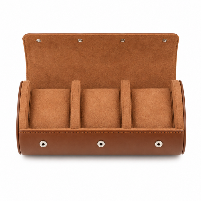 Leather Watch Travel Case — 3 Slots