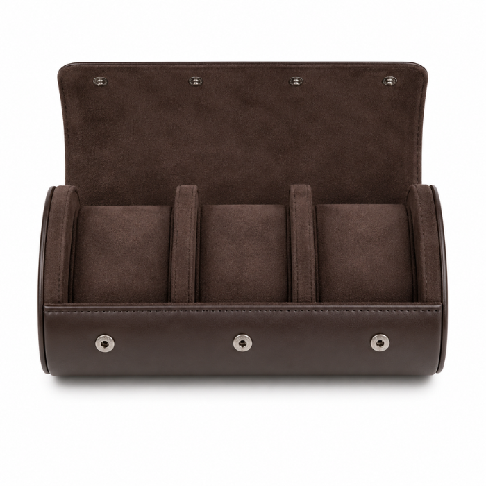 Leather Watch Travel Case — 3 Slots