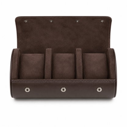 Leather Watch Travel Case — 3 Slots