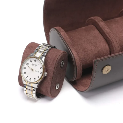 Leather Watch Travel Case — 3 Slots
